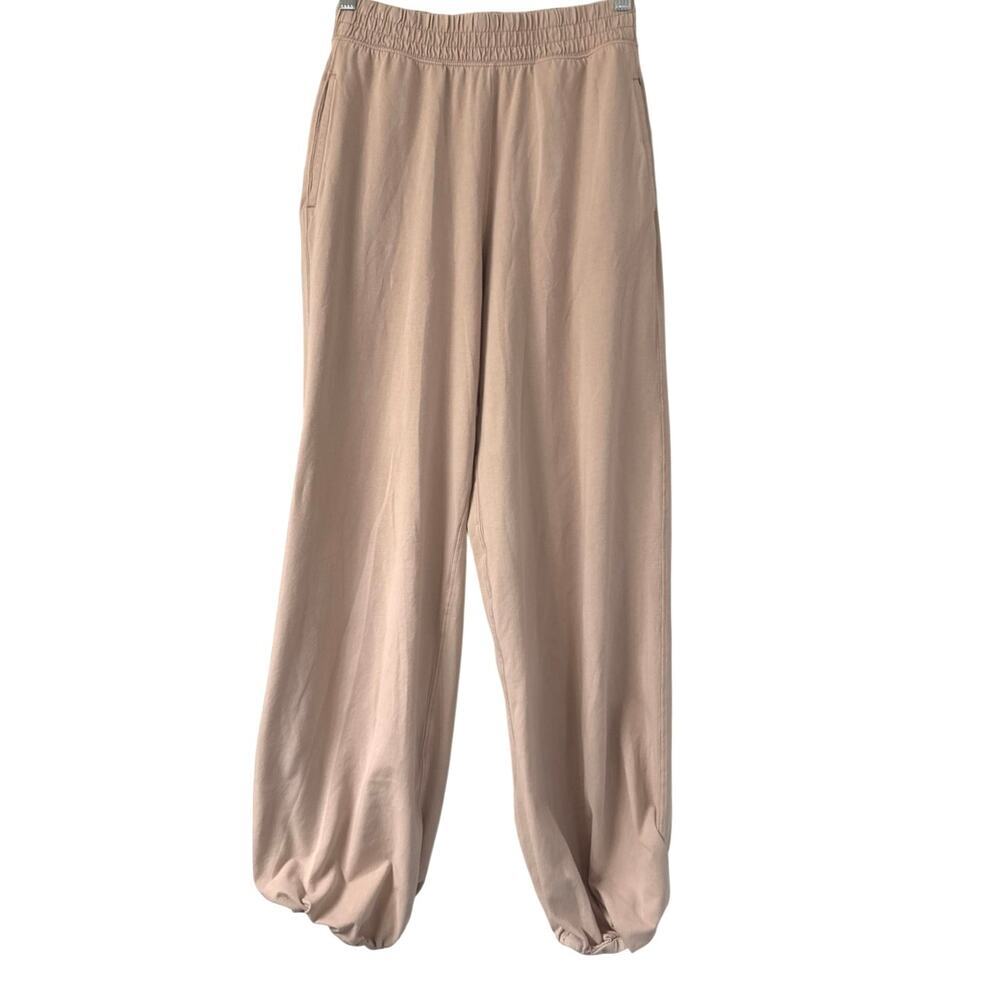 Free People Movement Harem Jogger Pants Pinkish Tan Bubble Hem Size XS